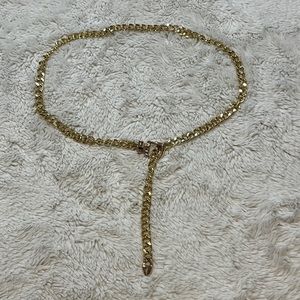 Gold Cuban link belt